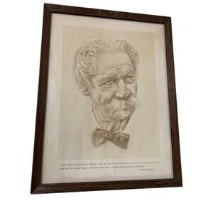 Vintage Albert Schweitzer Framed Print Destiny Quote 12.75" x 9.75"z